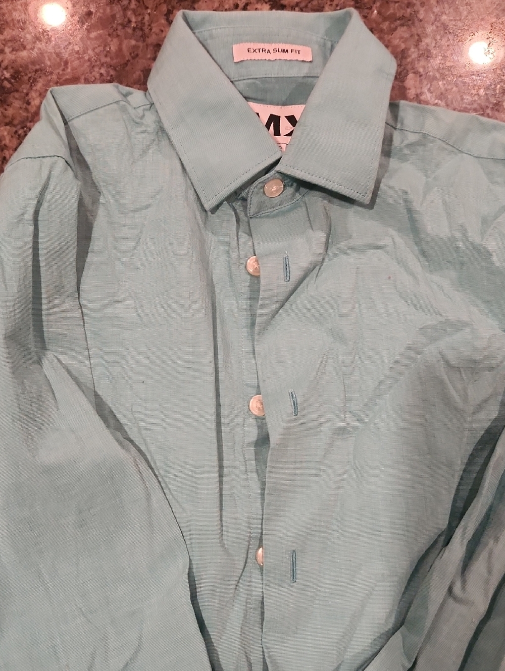 Express Men's Dress Shirt in Light Aqua